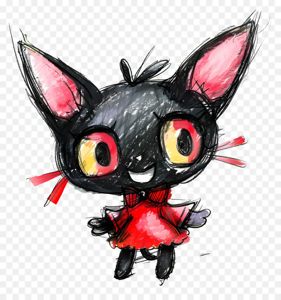 Kuromi，Gato Negro PNG