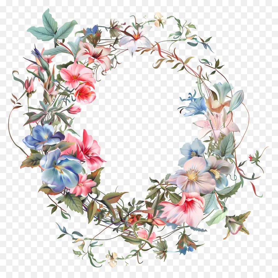 Marco Del Día De Mayo，Floral Corona PNG