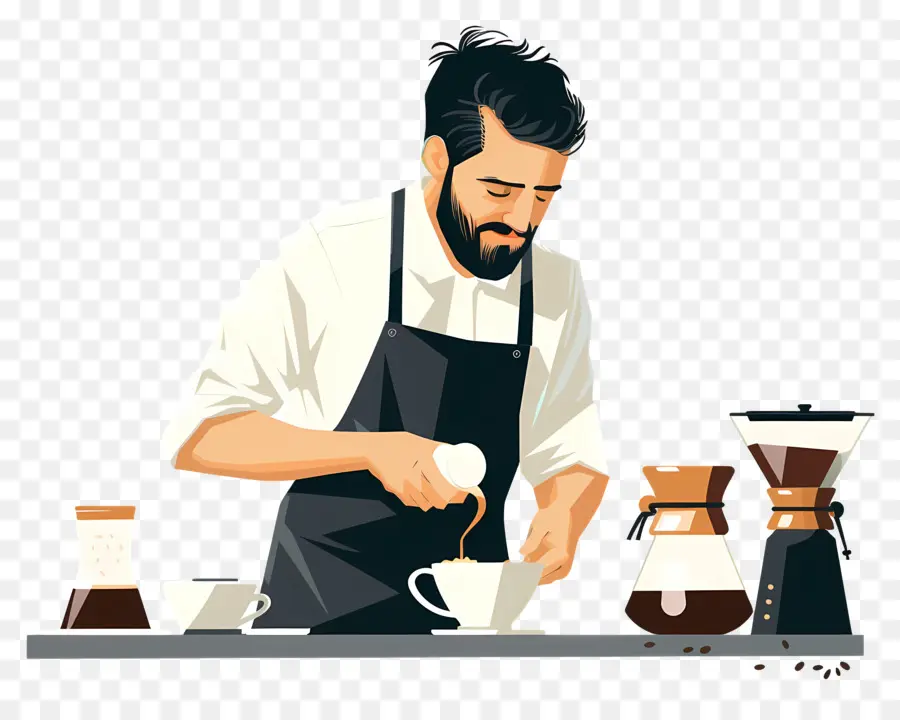 Barista，Hacer El Café PNG