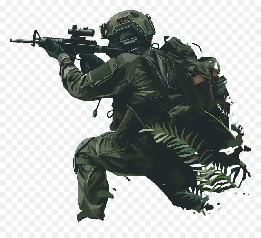 Soldado，Camuflaje Militar PNG