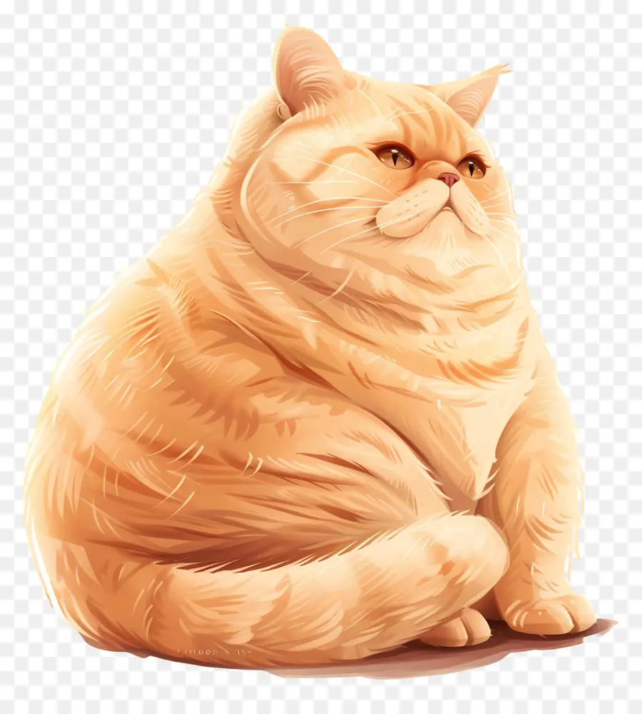 Gato Pelirrojo，Gato Gordo PNG