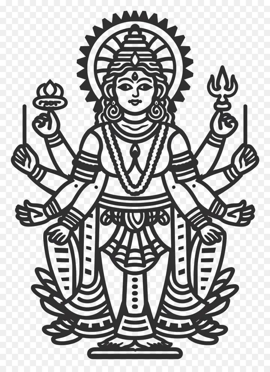 Madre Chandraghanta，El Señor Vishnu PNG