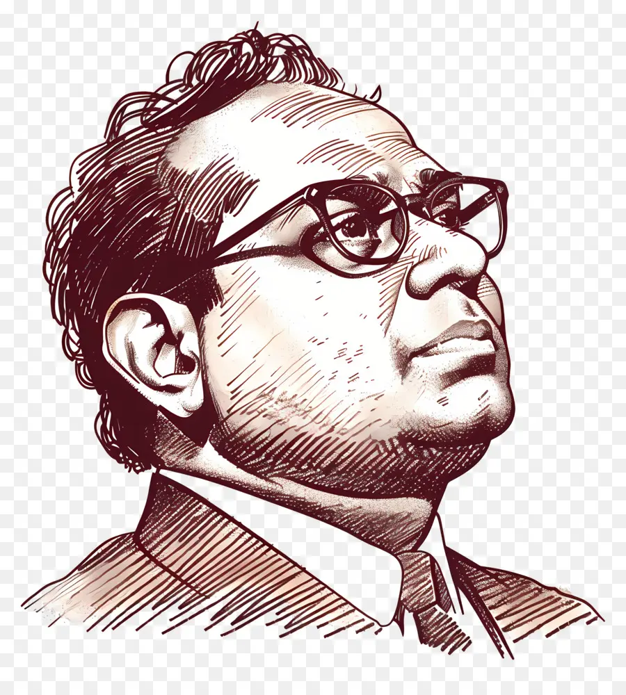 Bhimrao Ramji Ambedkar，Hombre Con Gafas PNG