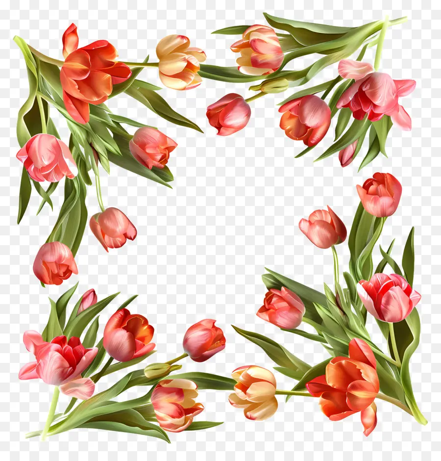 Marco Del Día De Mayo，Tulipanes Rosados PNG