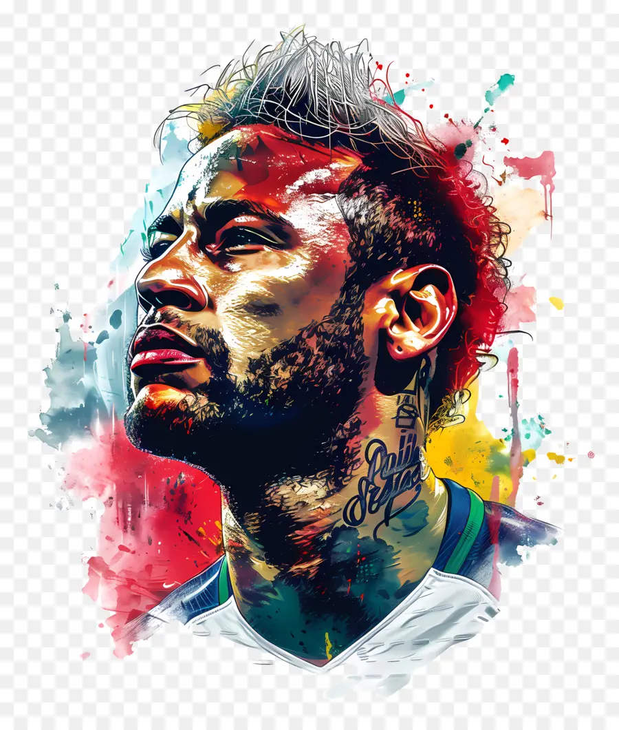 Neymar，La Pintura De Retratos PNG