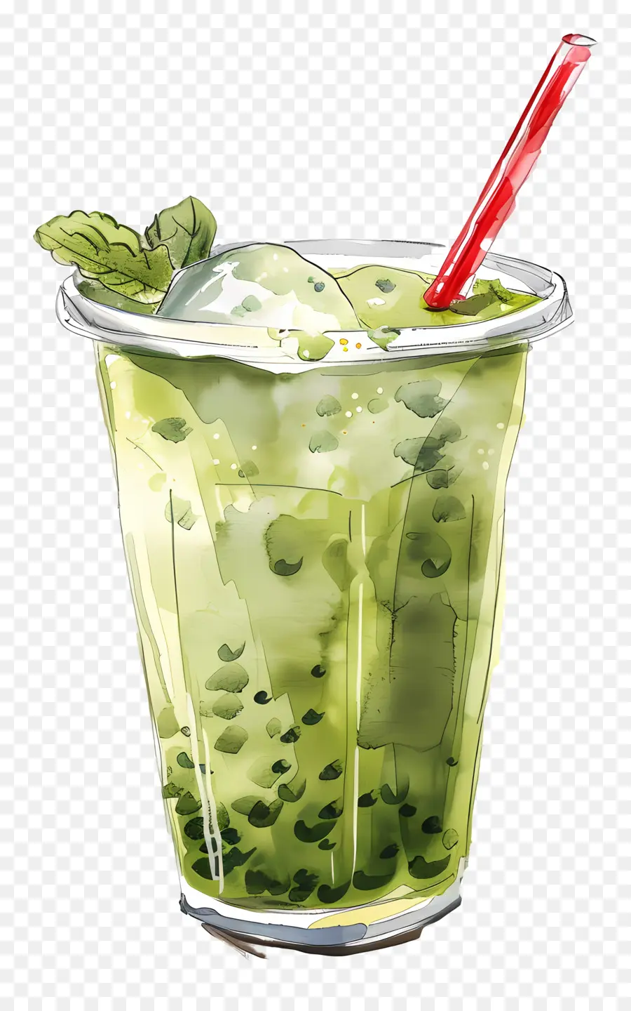 Bebida Matcha，Bebida Verde PNG