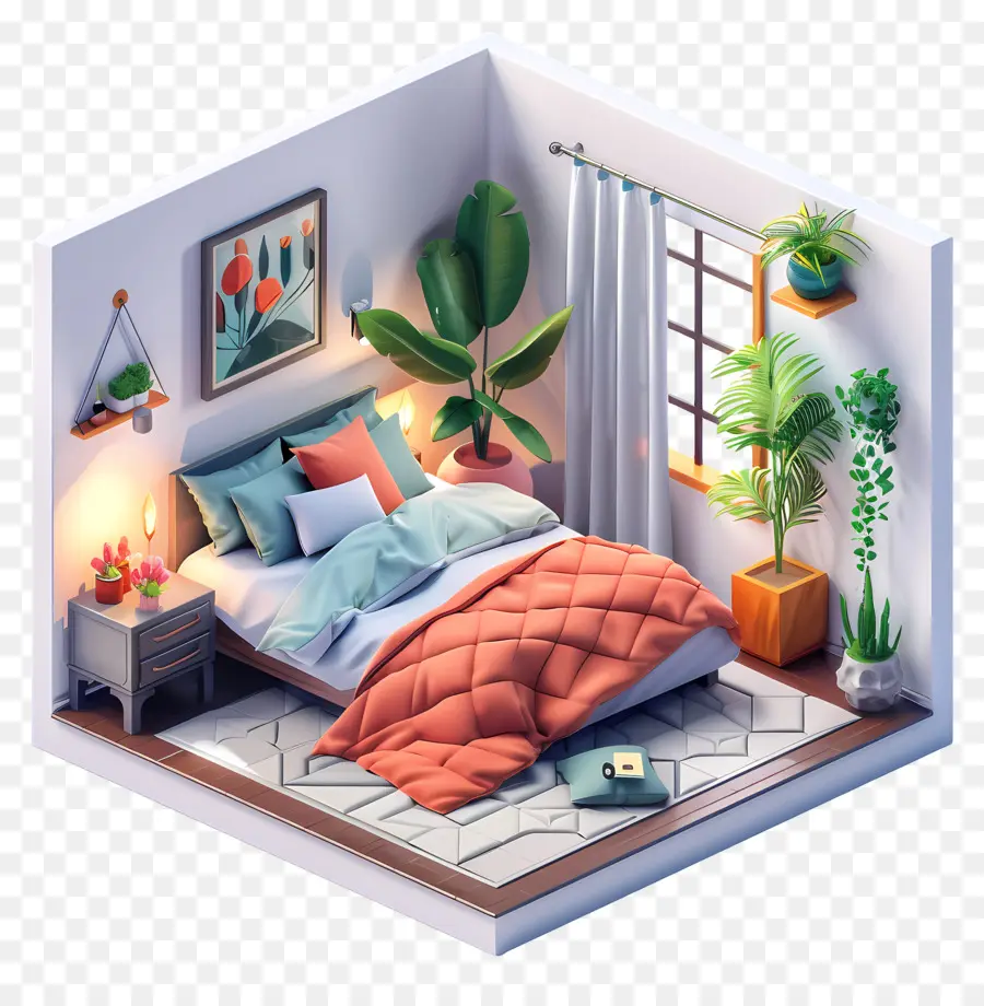 Dormitorio，Dormitorio Acogedor PNG