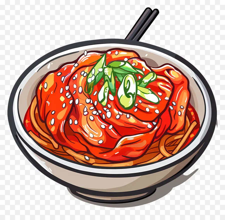 Kimchi，Sopa Caliente Y Amarga PNG