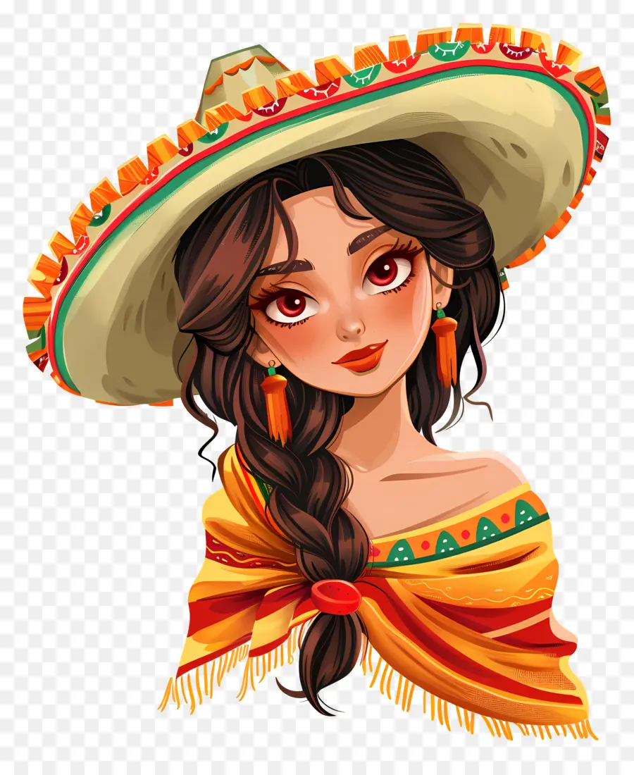 Cinco，Vestido Mexicano Tradicional PNG