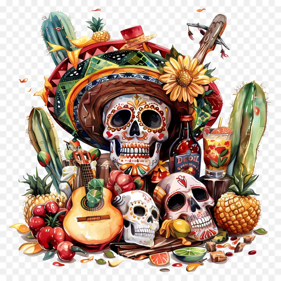 Cinco，Dia De Los Muertos PNG