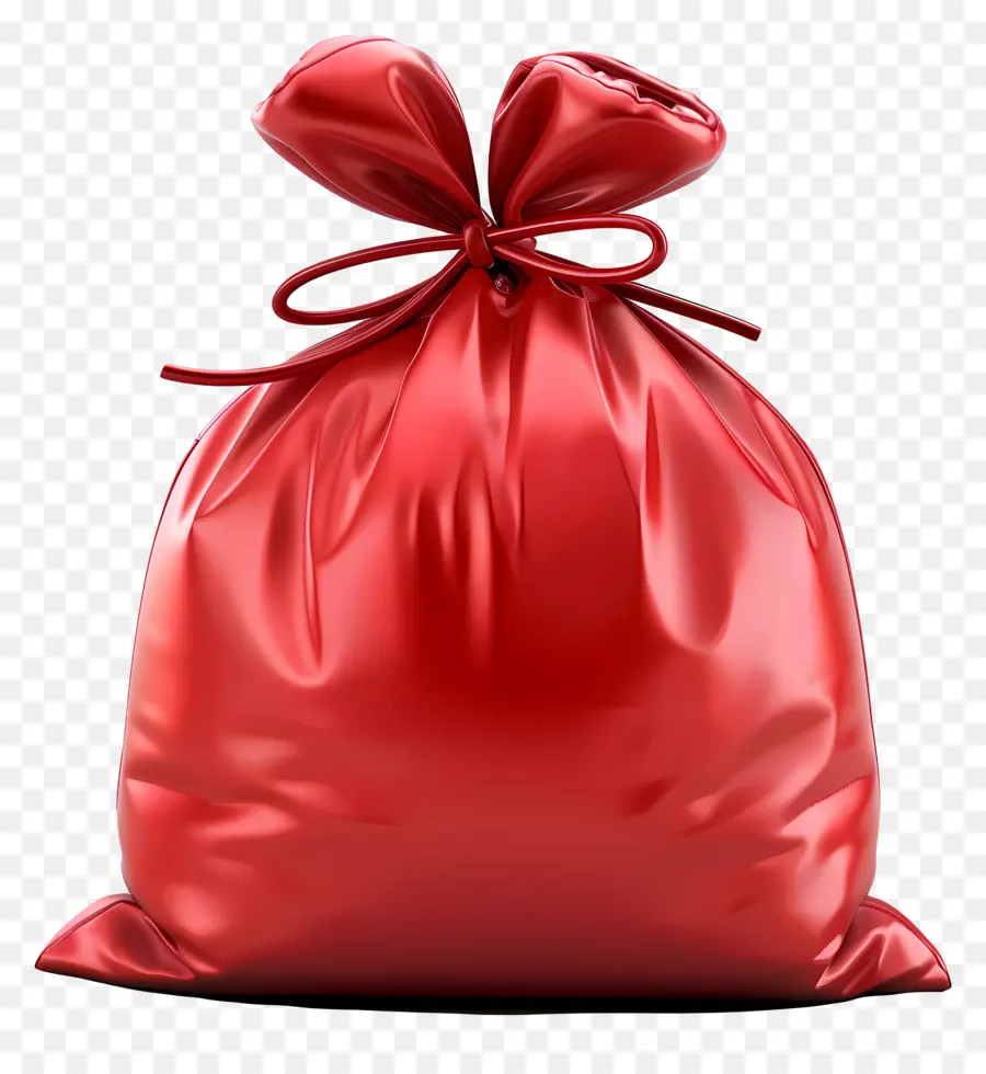 Bolsa De Navidad，Bolsa De Regalo Roja PNG