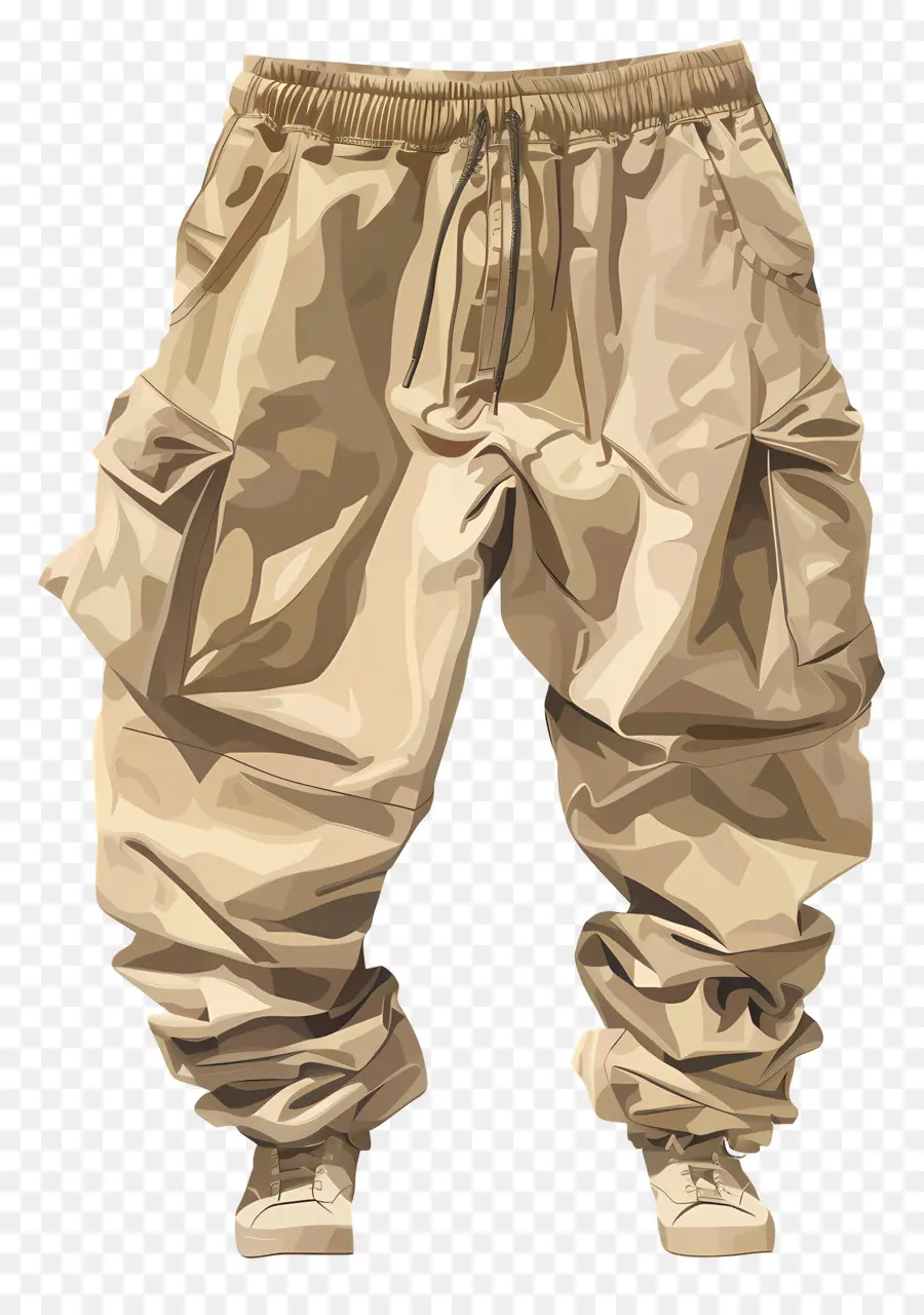 Pantalones De Carga，Beige PNG