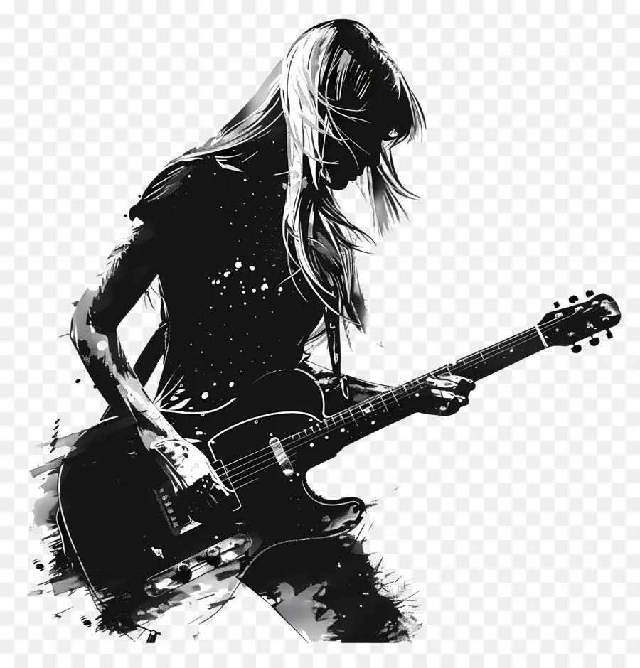 Mujer，Guitarra Eléctrica PNG