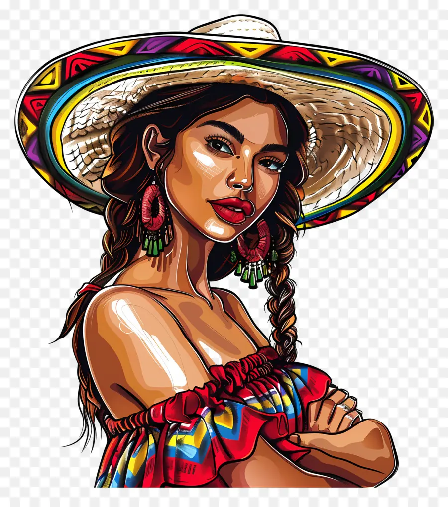 Cinco，Vestido Mexicano Tradicional PNG