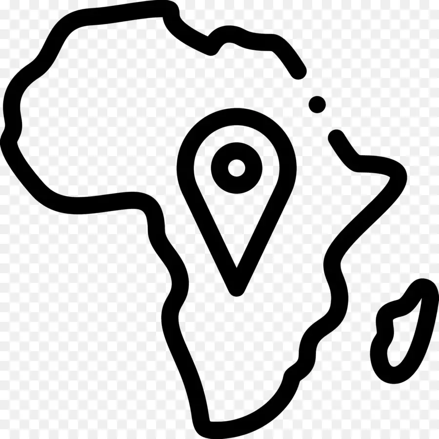 áfrica Mapa，Black Background PNG