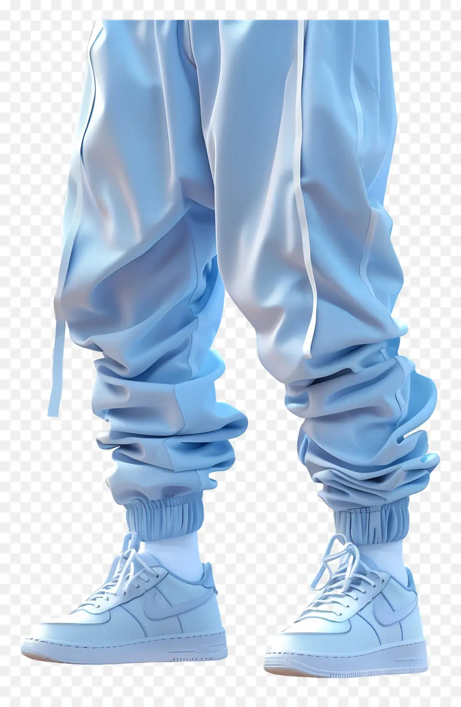 Pantalón Azul，Zapatillas Blancas PNG