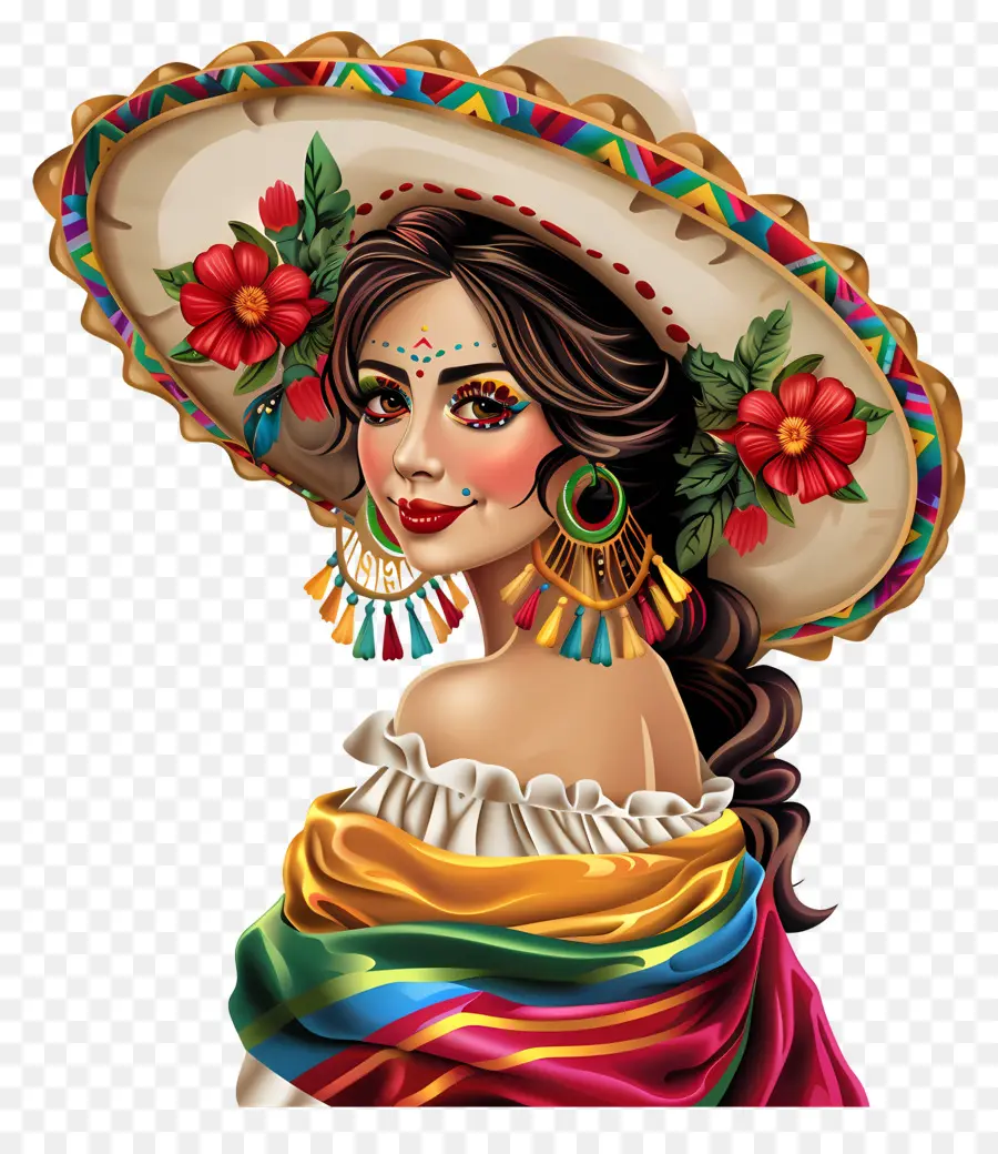 Cinco，Atuendo Tradicional Mexicano PNG