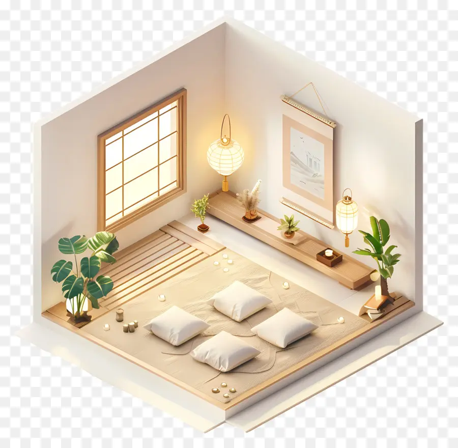 Sala De Meditación，Sala De Estar Minimalista PNG