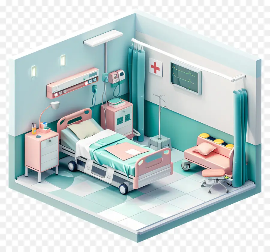 Habitación De Hospital，Cama PNG