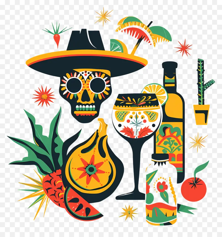 Cinco，Día De Los Muertos PNG