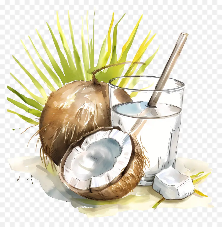 Agua De Coco，La Leche De Coco PNG