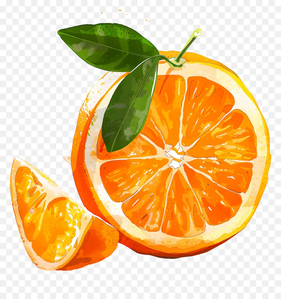 Fruta Naranja，Rodaja De Naranja PNG