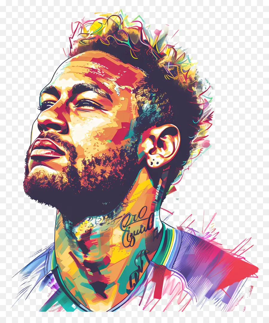 Neymar，La Pintura De Retratos PNG