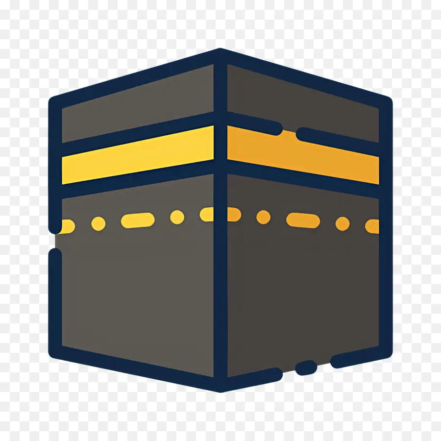 La Kaaba，Cubo 3d PNG