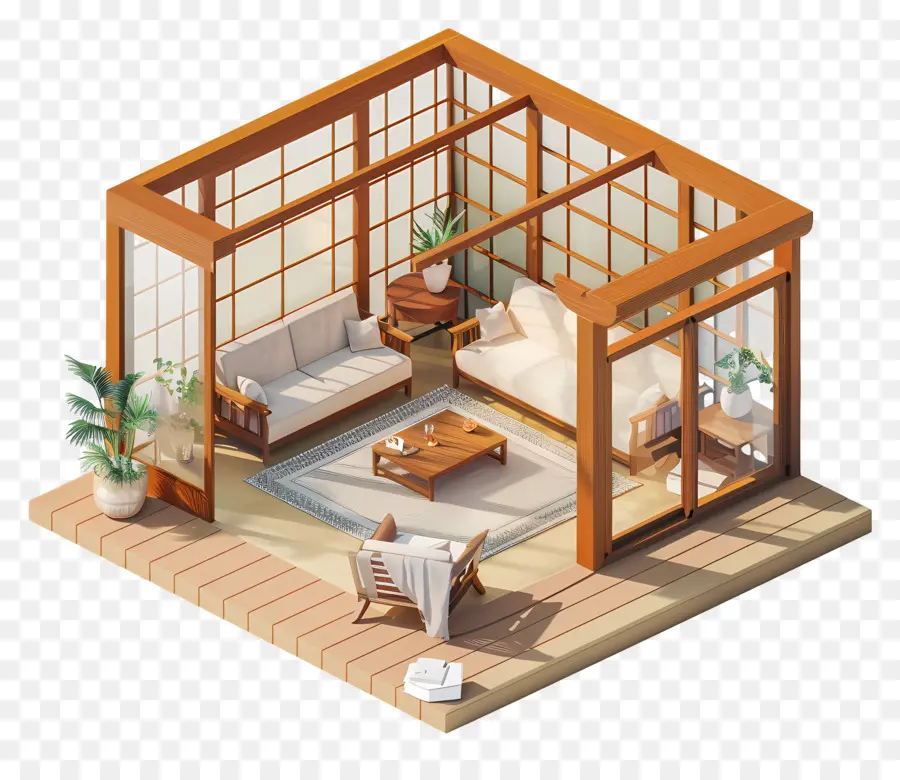 Sunroom，Diseño Minimalista PNG