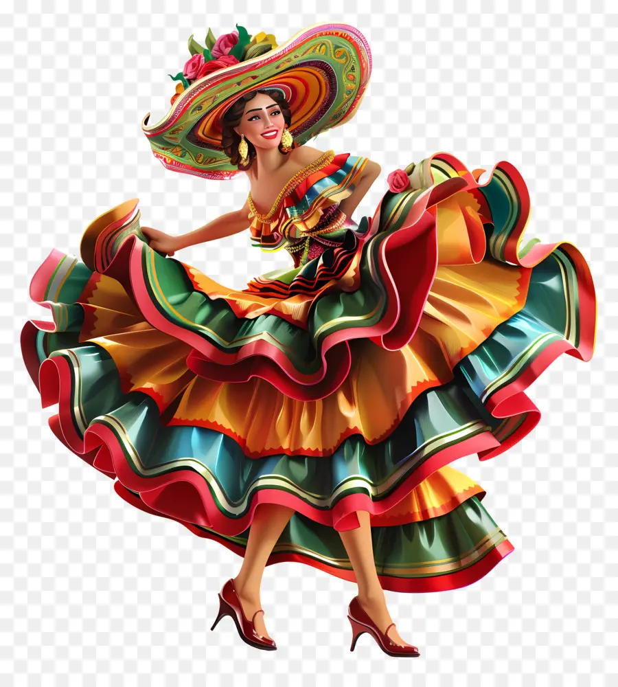 Cinco，Mujer Mexicana PNG