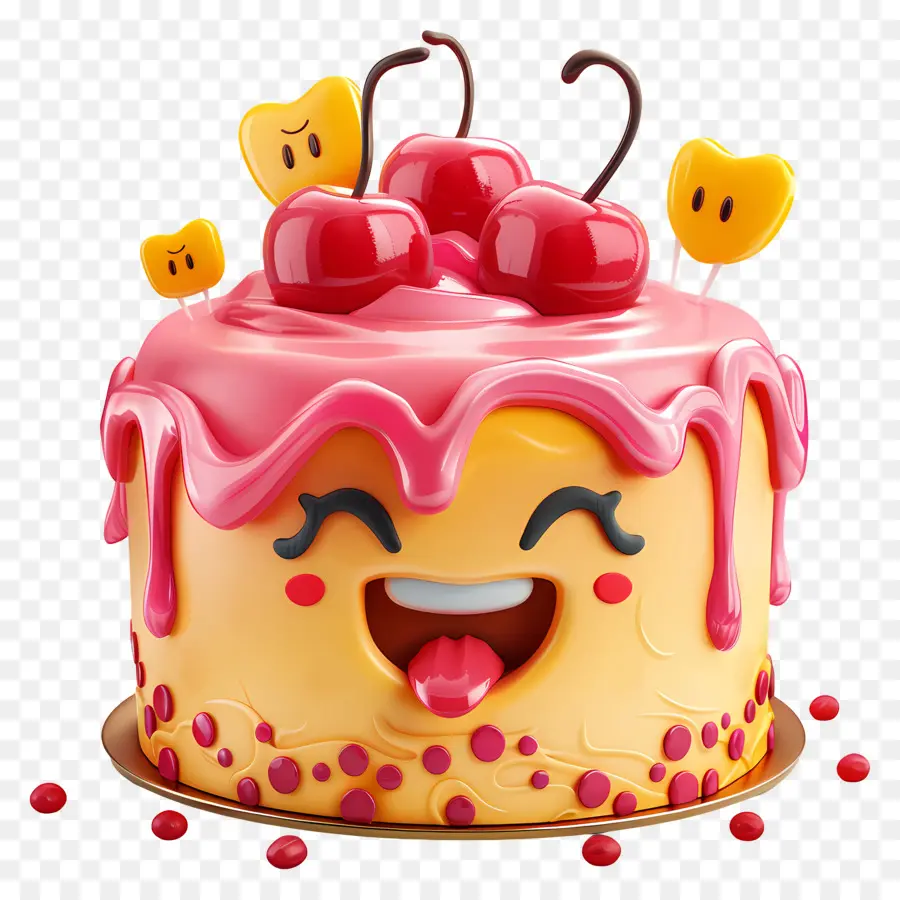 Postre De Dibujos Animados 3d，Feliz Cumpleaños PNG