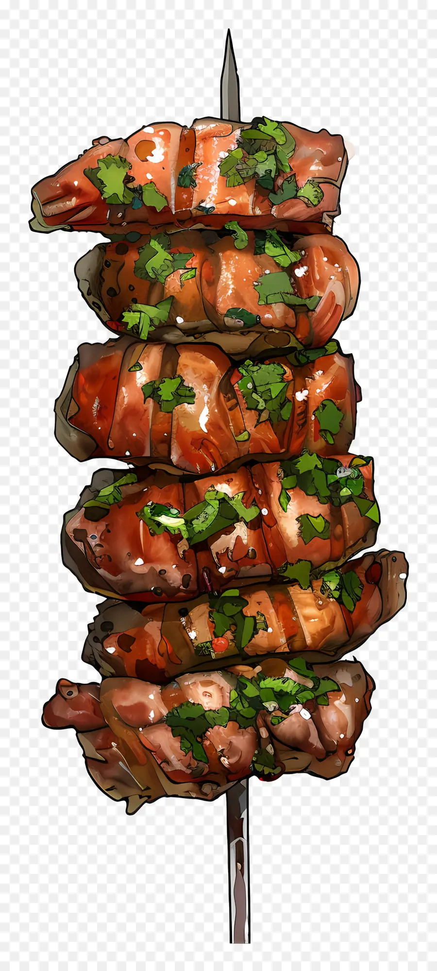 Barbacoa Sesgada，La Carne PNG