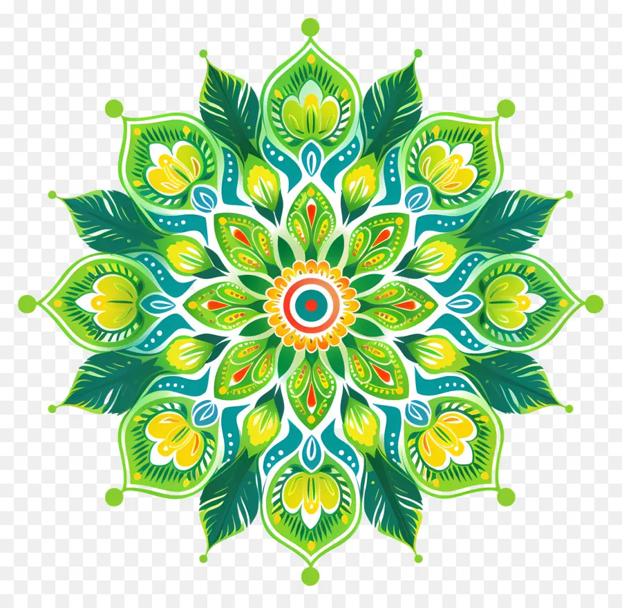 Diwali Flower Rangoli，Diseño De La Flor PNG