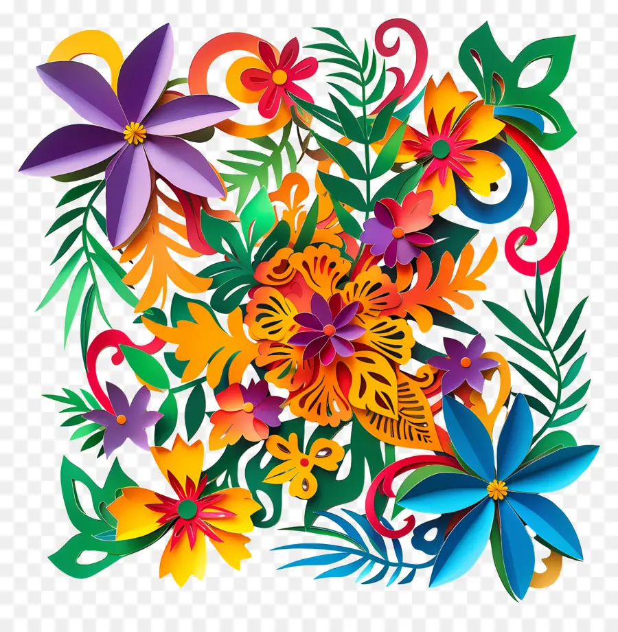 Cinco De Mayo，Flores Coloridas PNG