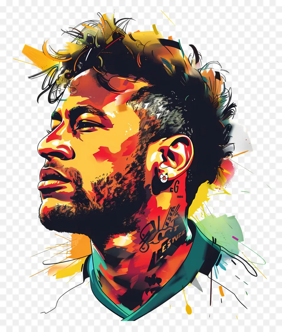 Neymar，Tatuajes Faciales PNG