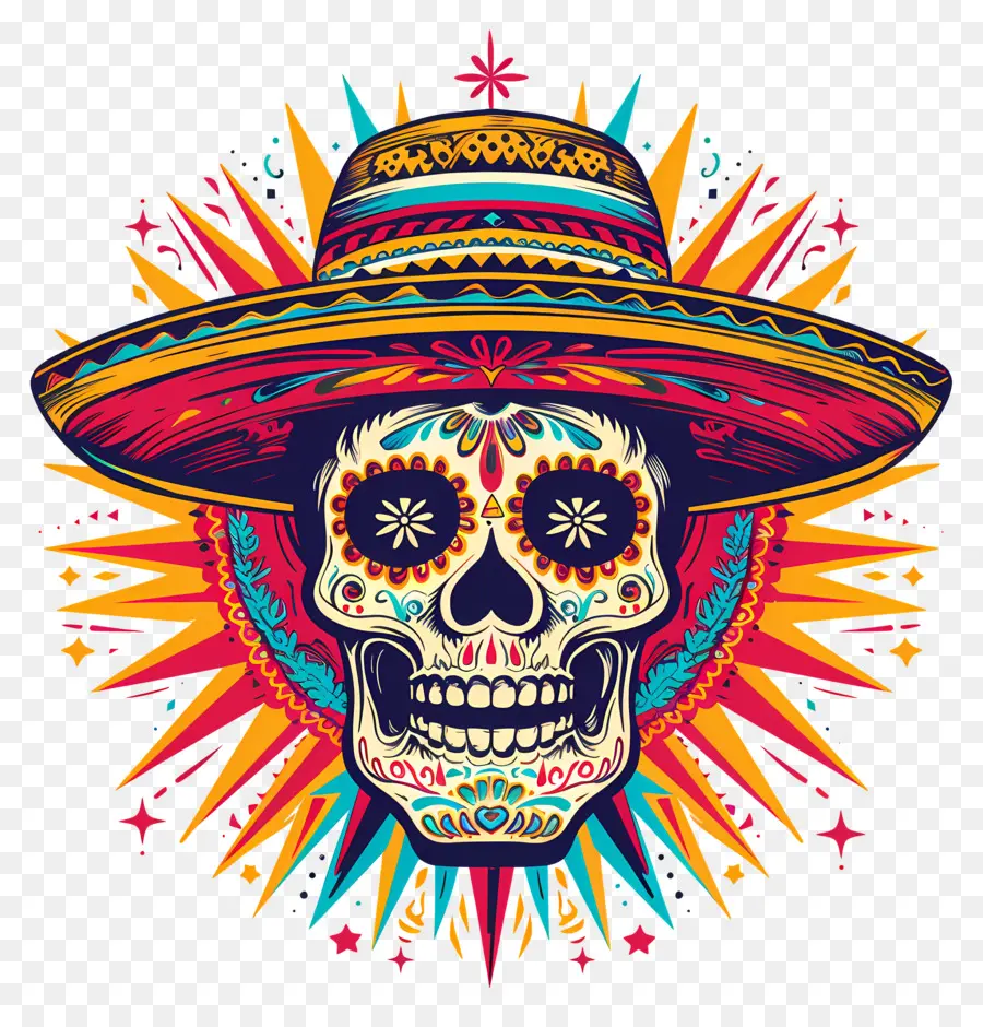 Cinco，Día De Los Muertos Calavera PNG