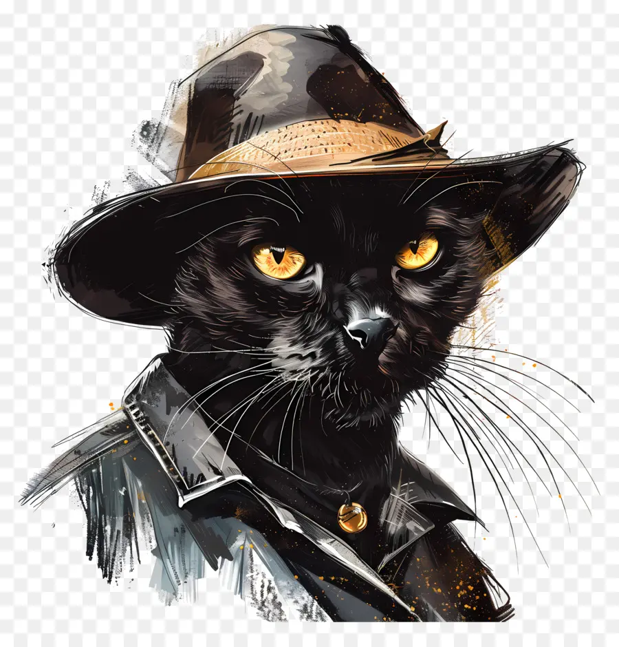 Estilo Sin Restricciones，Gato Negro PNG