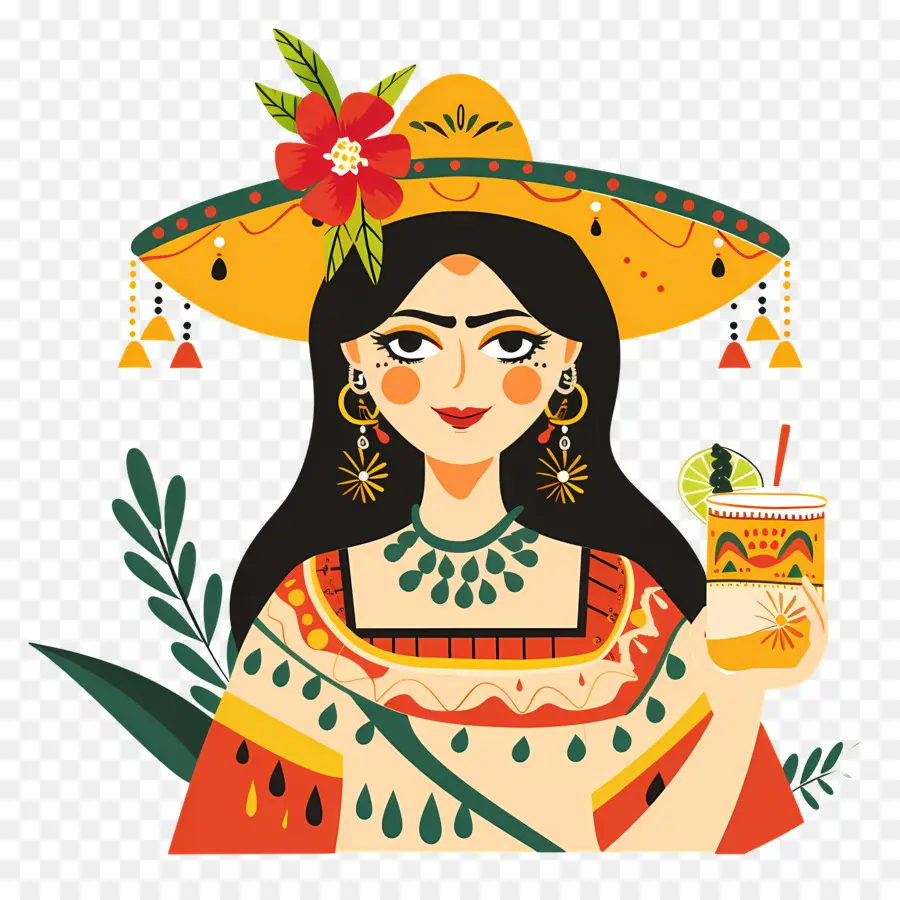 Cinco De Mayo，Mujer Mexicana PNG