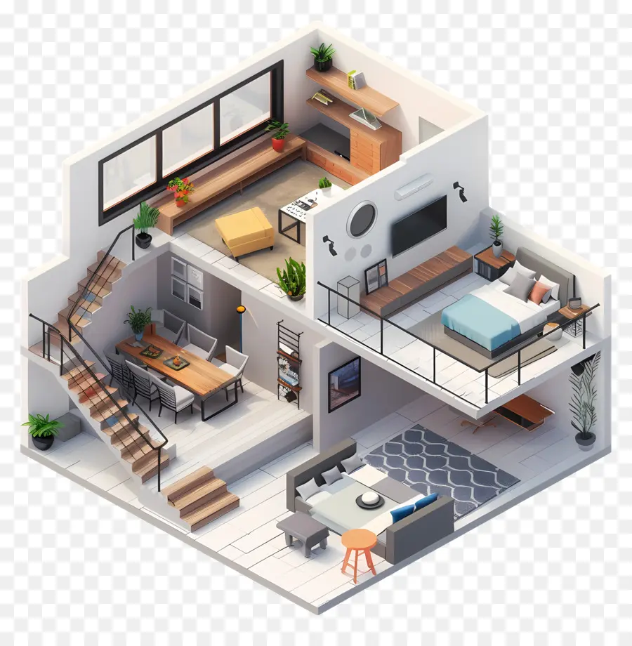 Loft，Plan De Piso Del Apartamento PNG