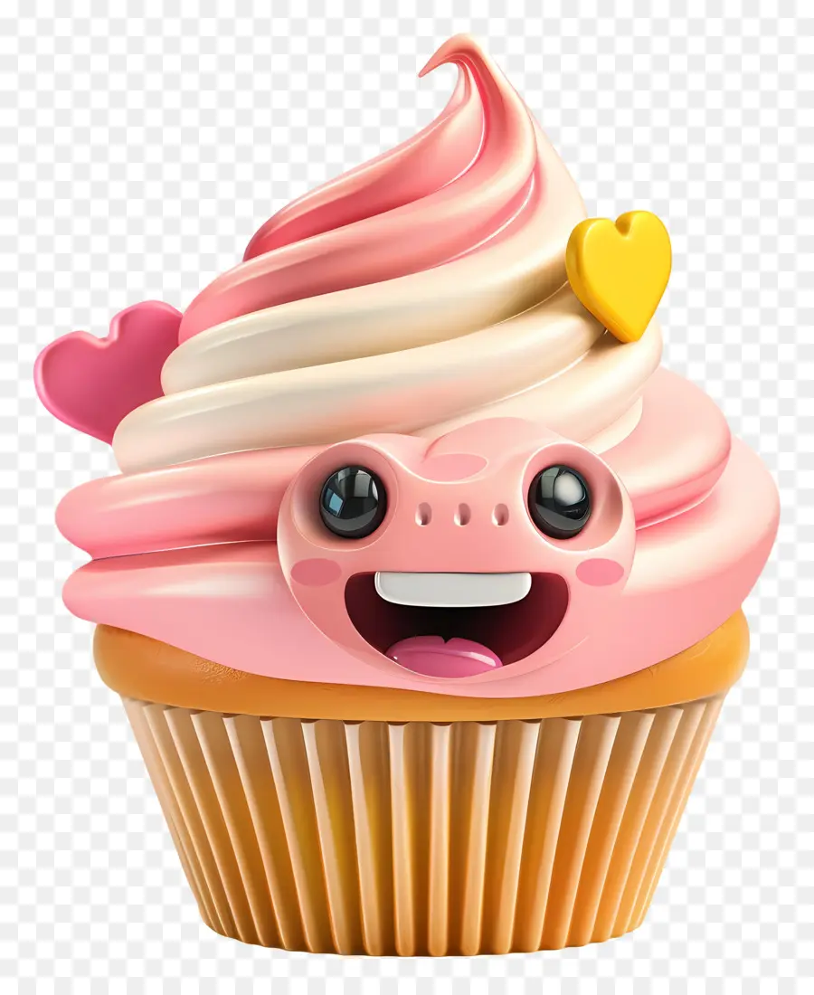 Postre De Dibujos Animados 3d，Rosa Magdalena PNG