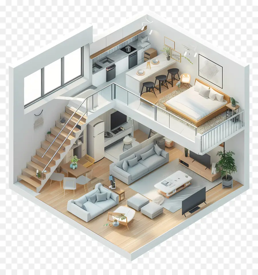 Loft，Vida De Plan Abierto PNG