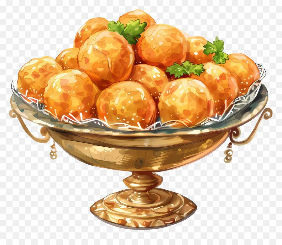 Panipuri，Bolas De Masa Hervida PNG