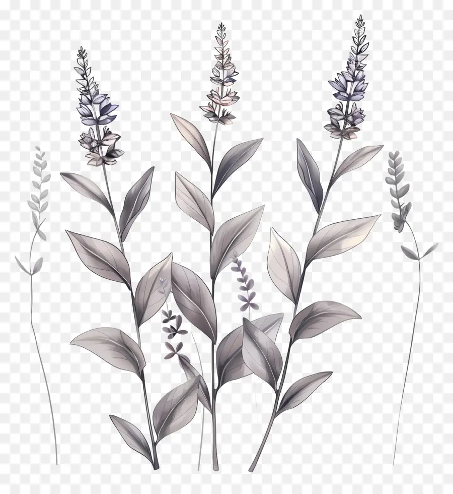 Plantas Herbáceas，Lavanda PNG