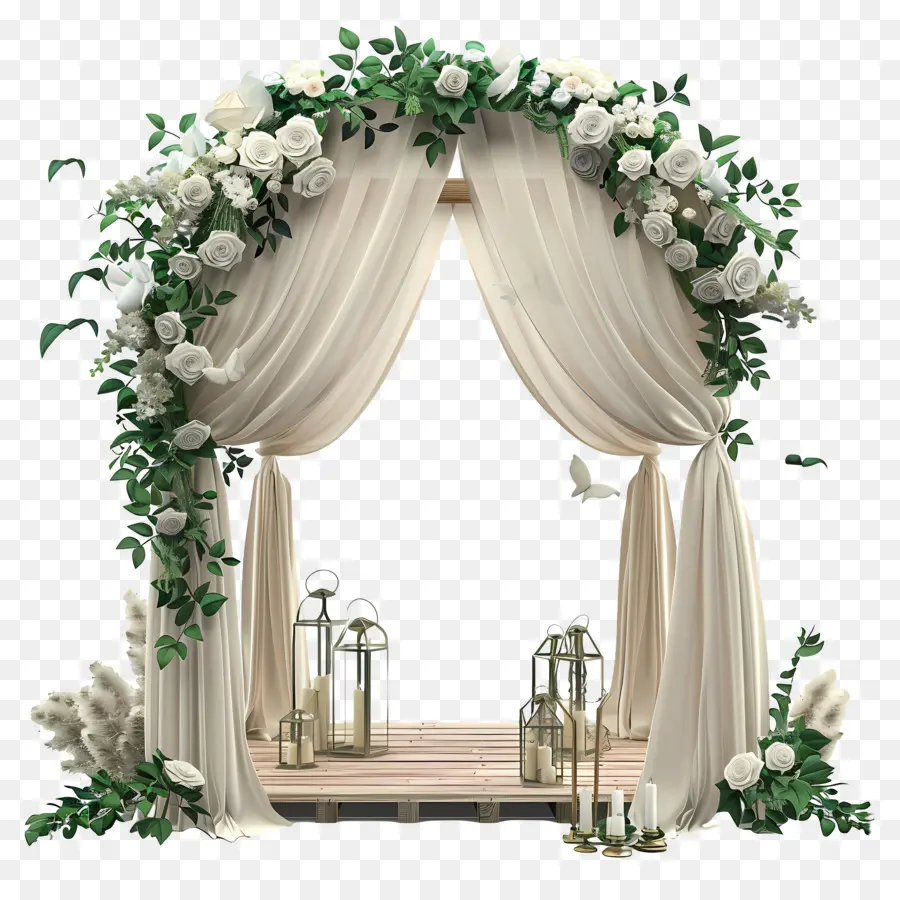 Boda Al Aire Libre，Decoraciones De Arco De Boda PNG