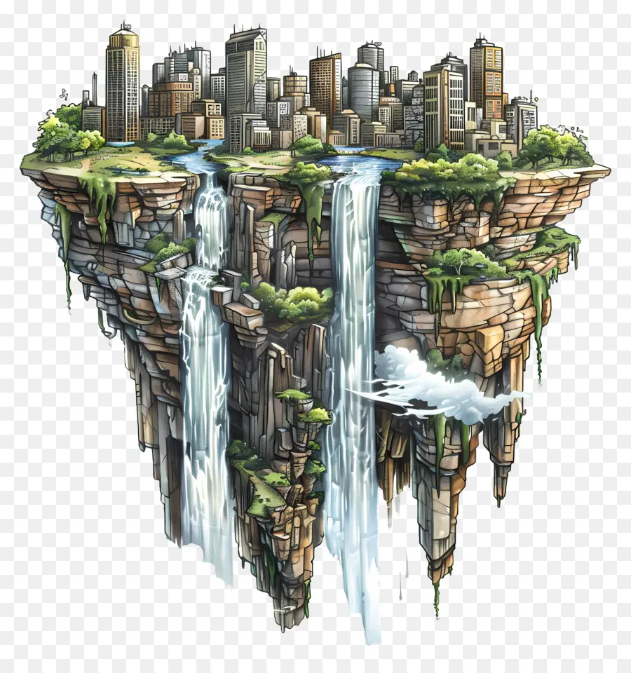 El Salto Del Ángel，Paisaje Urbano PNG