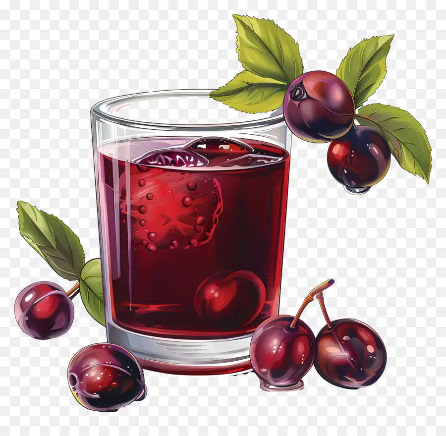 Jugo De Kokum，La Cereza De La Bebida PNG