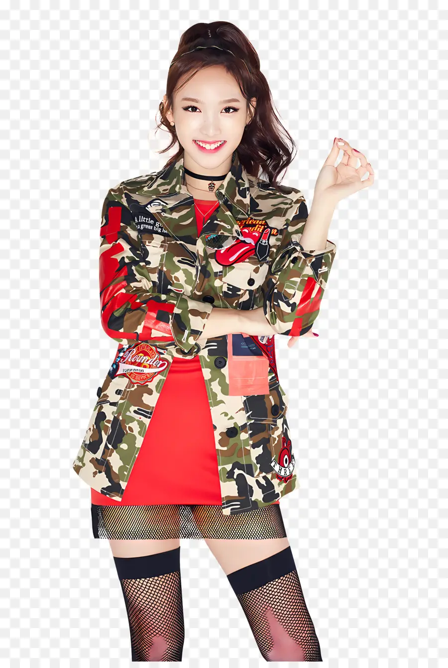 Dos Veces，Mujer Con Chaqueta De Camuflaje PNG