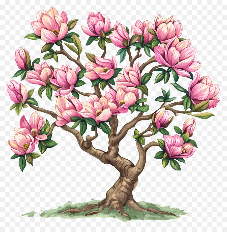 árbol De Magnolia，Rosa árbol PNG