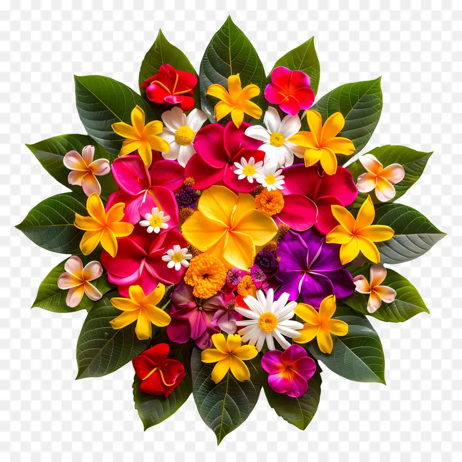 Nombre Flower Rangoli，Arreglo De Flores PNG