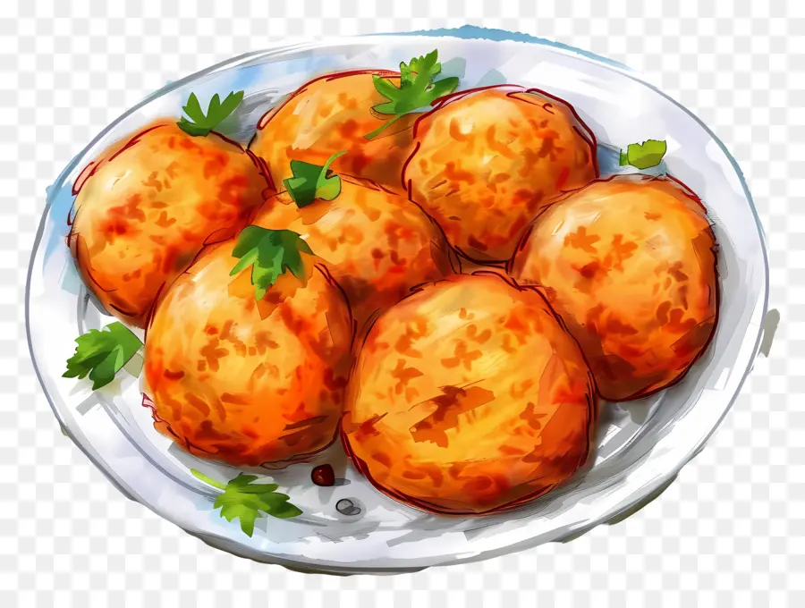 Batata Vada，Albóndigas Fritas PNG